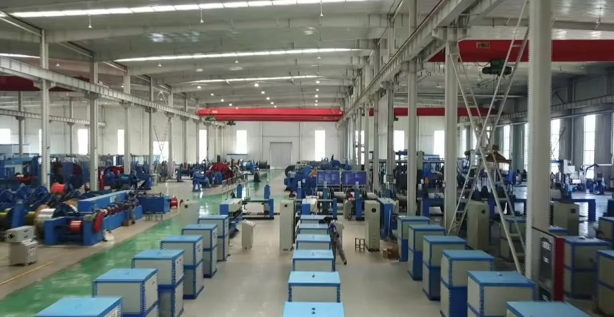 Cable being prepared on the production line